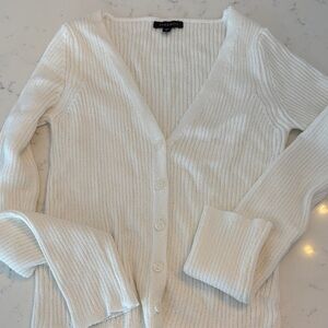 Dynamite Cream Ribbed Cardigan